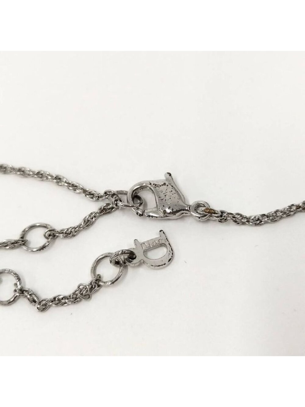 Dior Necklace Bird Line Stone Silver Plated - Picture 6 of 7
